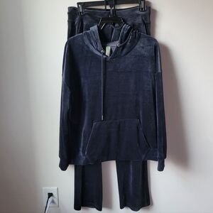 GreenTea Midnight Velour Pantsuit